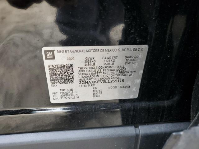 3GNAXKEV0LL255116 | 2020 CHEVROLET EQUINOX LT