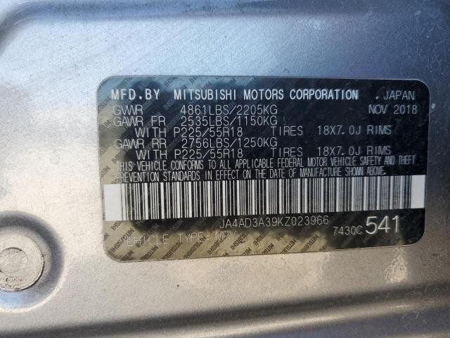 JA4AD3A39KZ023966 Mitsubishi Outlander Se