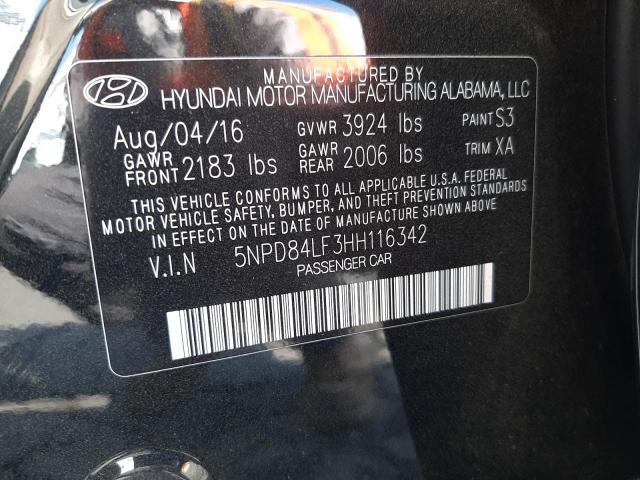 5NPD84LF3HH116342 | 2017 HYUNDAI ELANTRA SE