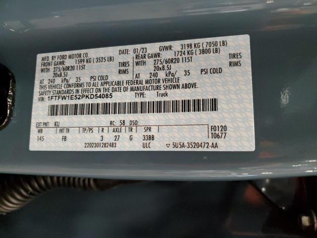 1FTFW1E52PKD54085 Ford F150 Supercrew