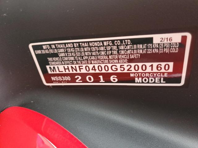 2016 HONDA NSS300 MLHNF0400G5200160