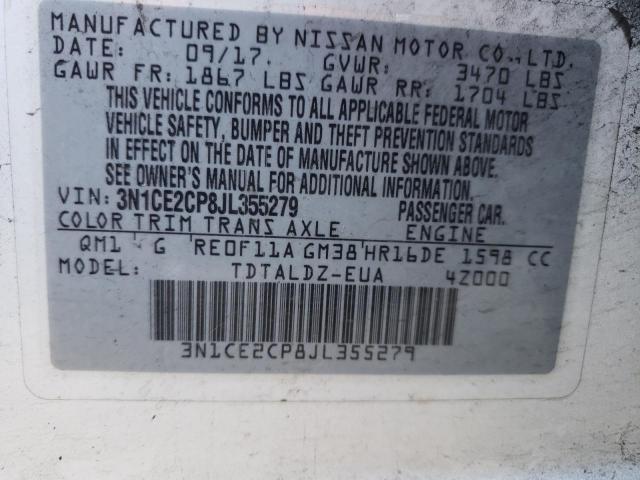3N1CE2CP8JL355279 Nissan Versa Note S