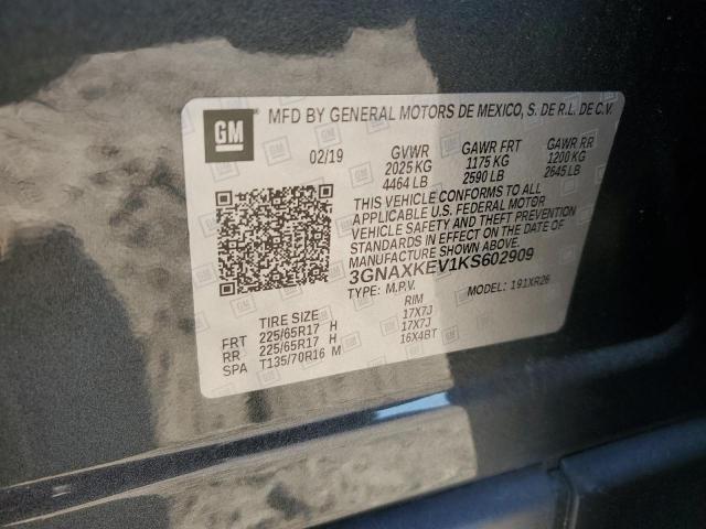 2019 CHEVROLET EQUINOX LT - 3GNAXKEV1KS602909
