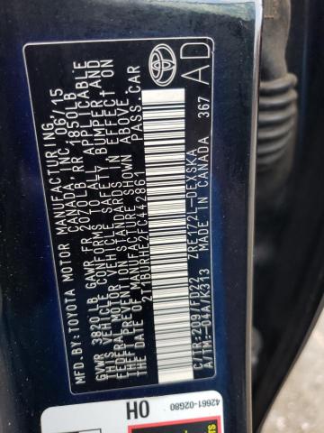 2015 TOYOTA COROLLA L - 2T1BURHE2FC442861