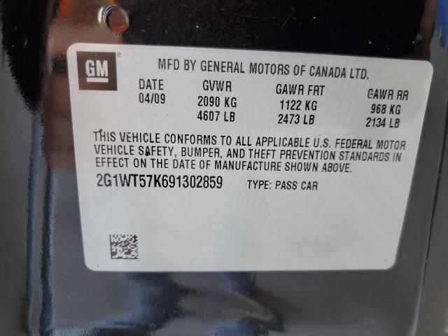 2G1WT57K691302859 2009 Chevrolet Impala 1Lt