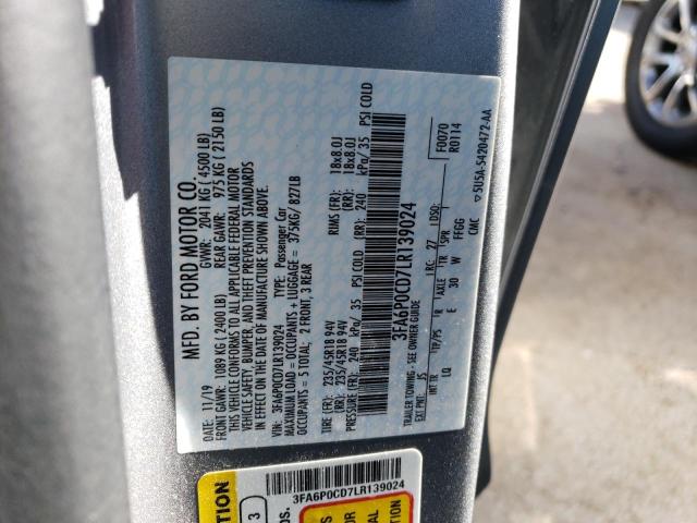 3FA6P0CD7LR139024 Ford FUSION SEL