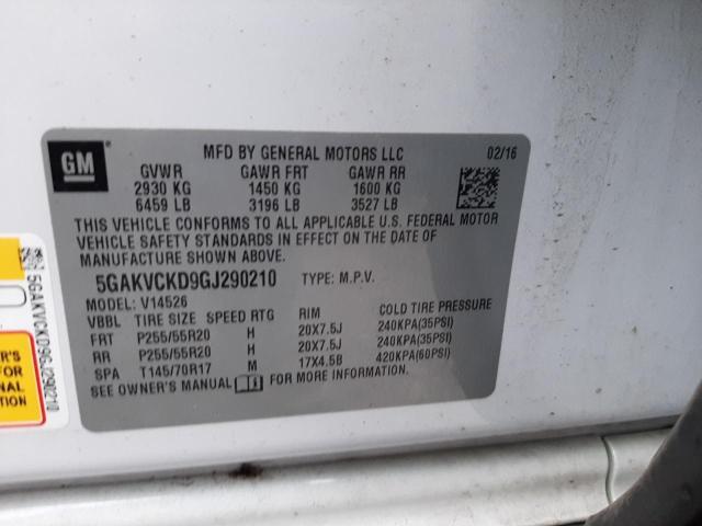 5GAKVCKD9GJ290210 Buick Enclave
