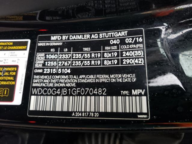 WDC0G4JB1GF070482 Mercedes-Benz GLC 300