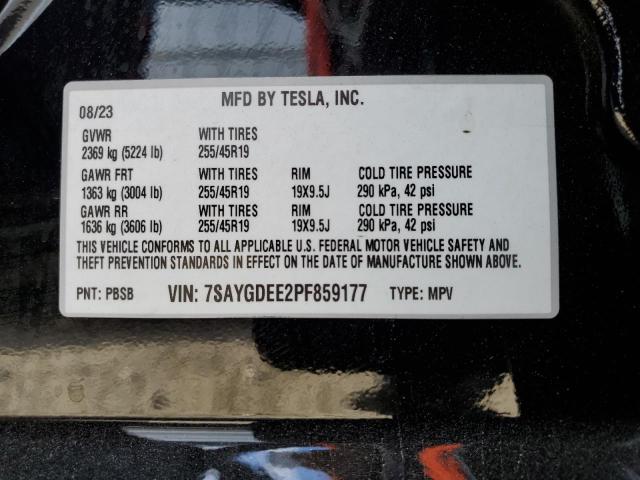 7SAYGDEE2PF859177 | 2023 Tesla model y