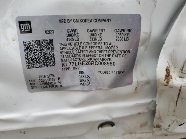 2024 CHEVROLET TRAX 1RS KL77LGE28RC008980