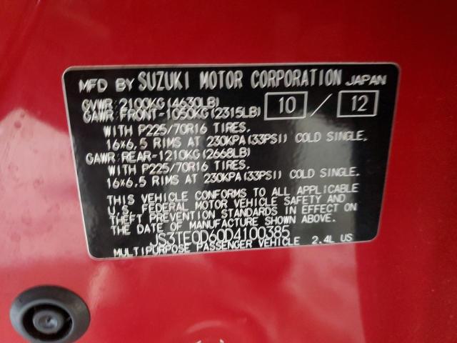 VIN JS3TE0D60D4100385 2013 Suzuki Grand Vitara, Pre... no.14