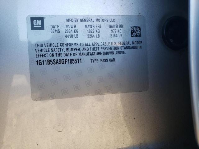 1G11B5SA9GF105511 Chevrolet Malibu Limited Ls