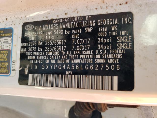 5XYPG4A56LG627506 KIA SORENTO S