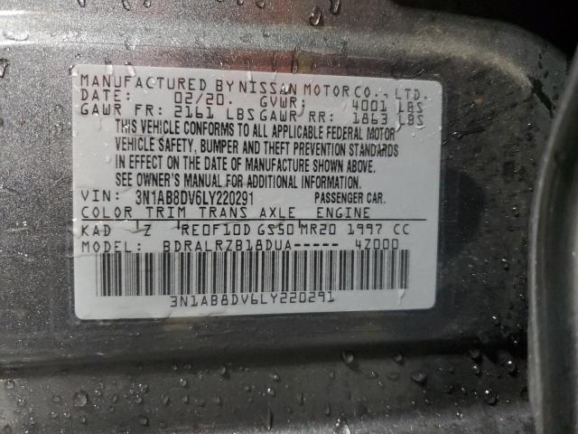 3N1AB8DV6LY220291 | 2020 NISSAN SENTRA SR