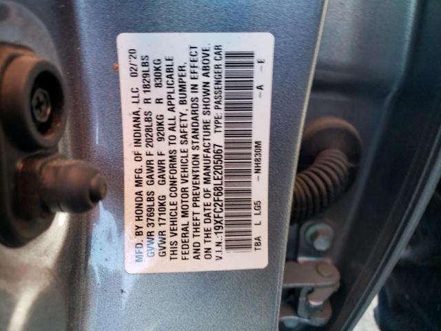 19XFC2F68LE205067 2020 Honda Civic Lx