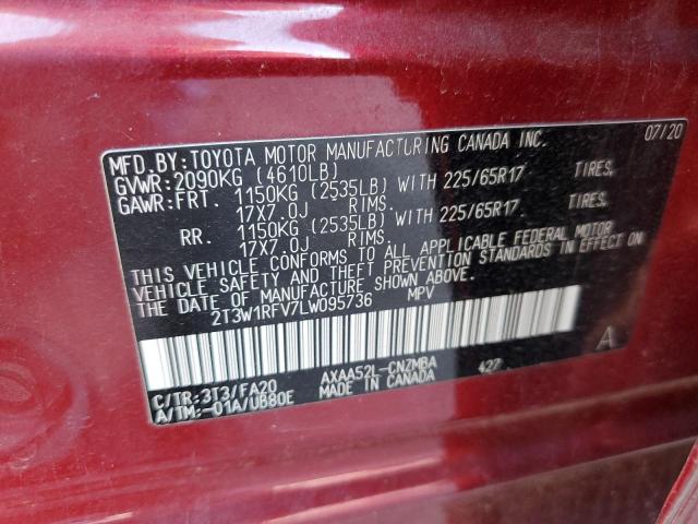 2T3W1RFV7LW095736 | 2020 Toyota rav4 xle