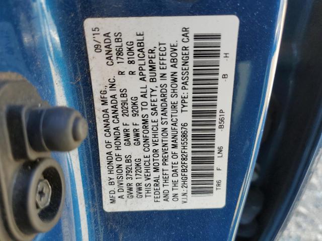 2HGFB2F82FH558676 Honda CIVIC EX