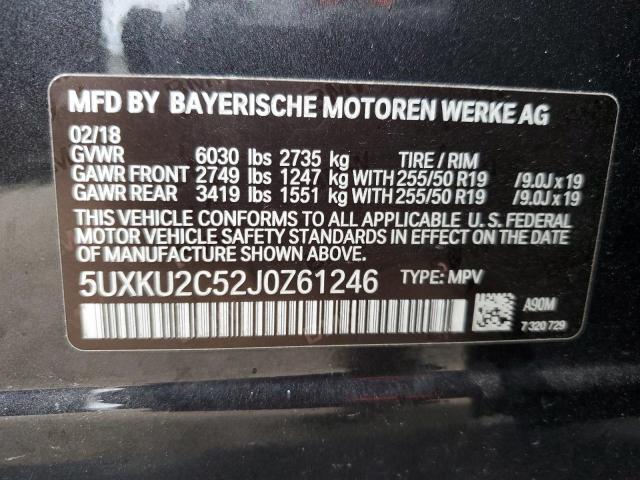 VIN 5UXKU2C52J0Z61246 2018 BMW X6, Xdrive35I no.13