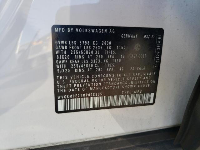 WVGKMPE21MP028205 | 2021 Volkswagen id.4 pro s