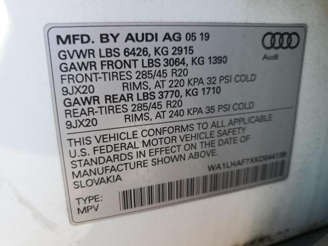 WA1LHAF7XKD044139 2019 AUDI Q7, photo no. 13