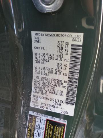 1N6ED1CM2PN651350 Nissan FRONTIER S