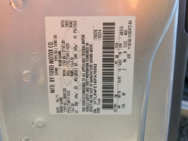 1FTLR4FE1BPA76592 2011 Ford Ranger Super Cab