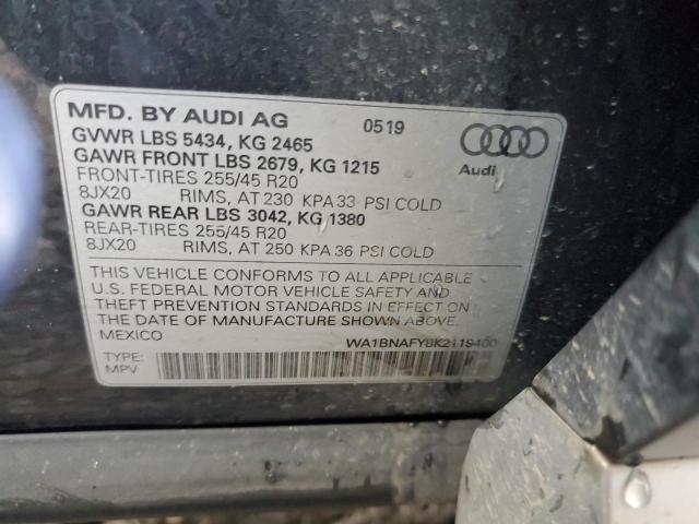 WA1BNAFY8K2119400 2019 AUDI Q5, photo no. 13