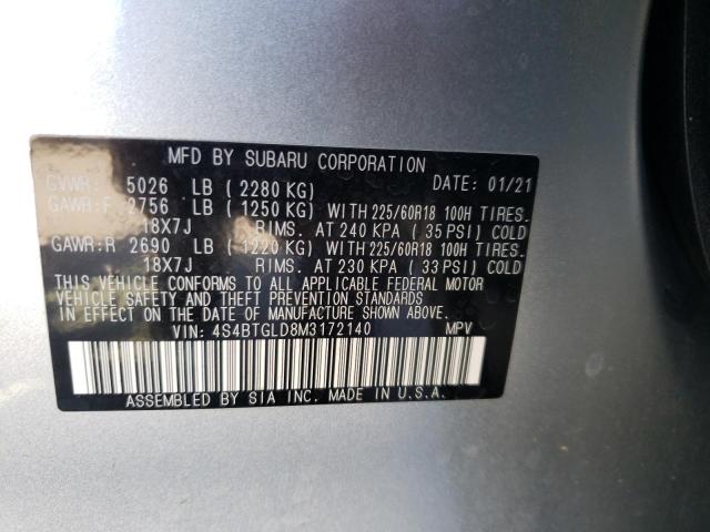 4S4BTGLD8M3172140 Subaru Outback Onyx Edition Xt