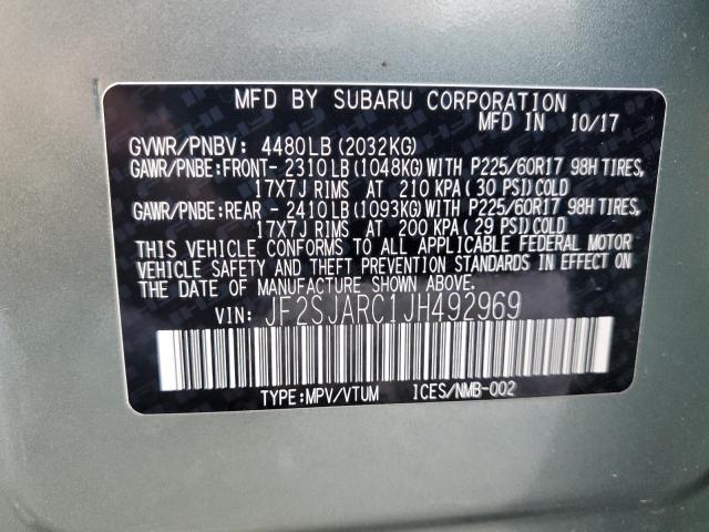 JF2SJARC1JH492969 Subaru Forester 2.5i Limited