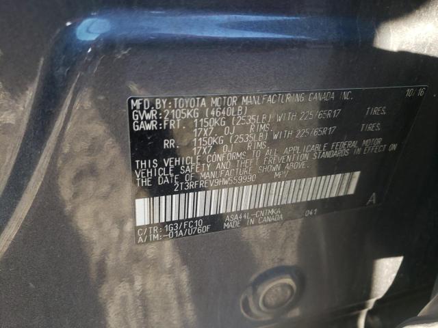 2T3RFREV9HW559990 Toyota Rav4 Xle