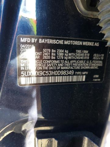 5UXWX9C53H0D98349 2017 BMW X3, photo no. 12