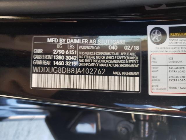WDDUG8DB8JA402762 Mercedes-Benz S 560