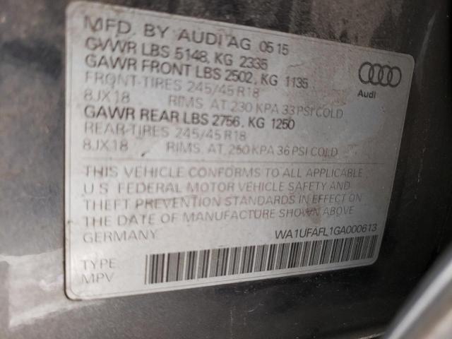 VIN WA1UFAFL1GA000613 2016 Audi A4, Premium Plus no.13