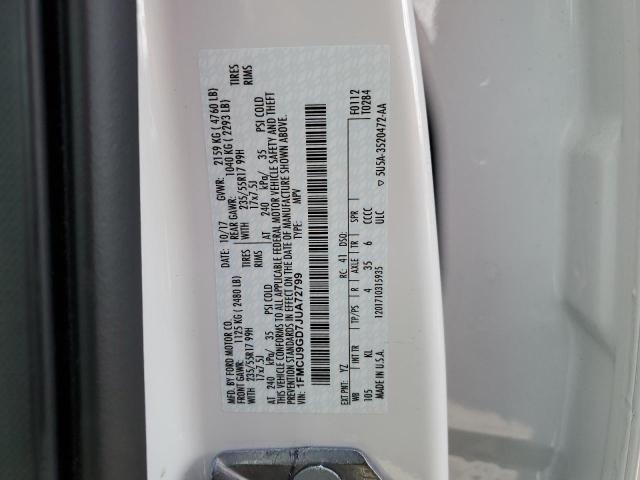 2018 FORD ESCAPE SE - 1FMCU9GD7JUA72799