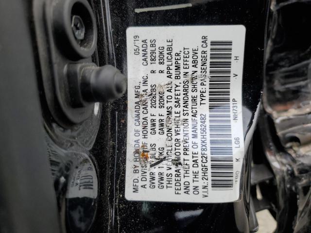 2HGFC2F8XKH562482 Honda Civic Sport