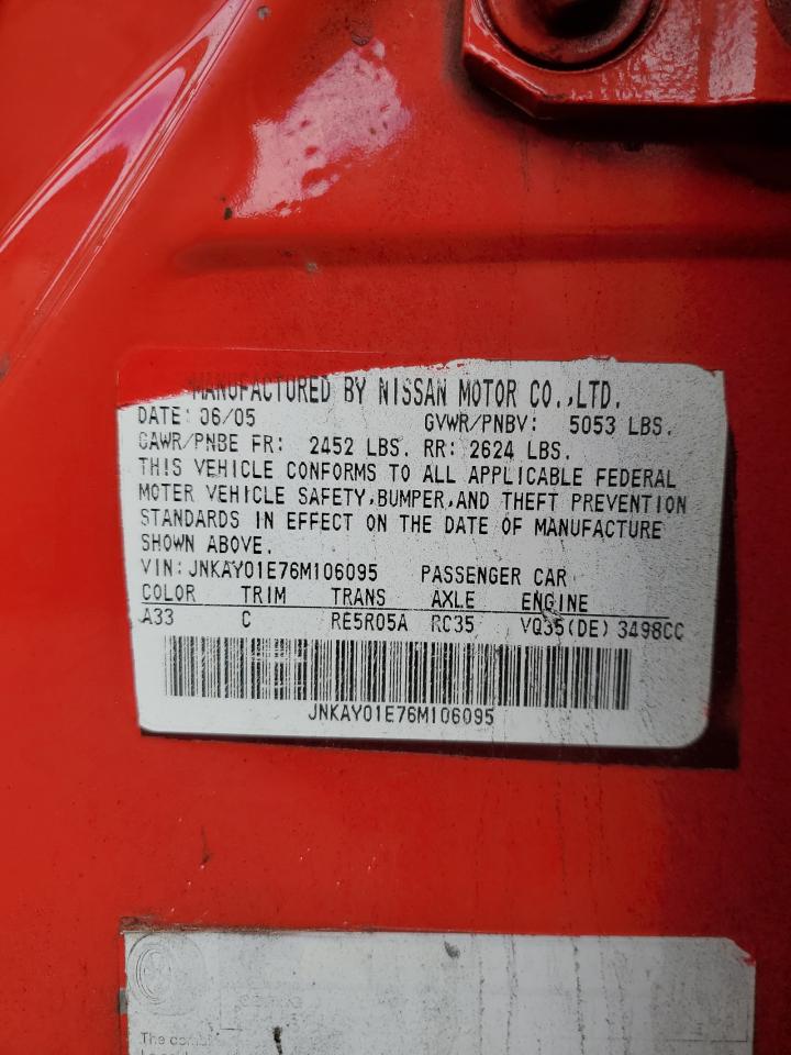 JNKAY01E76M106095 2006 Infiniti M35 Base