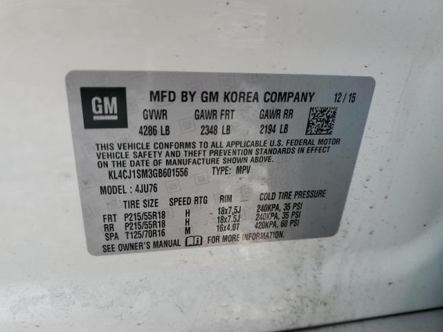 KL4CJ1SM3GB601556 Buick Encore Sport Touring