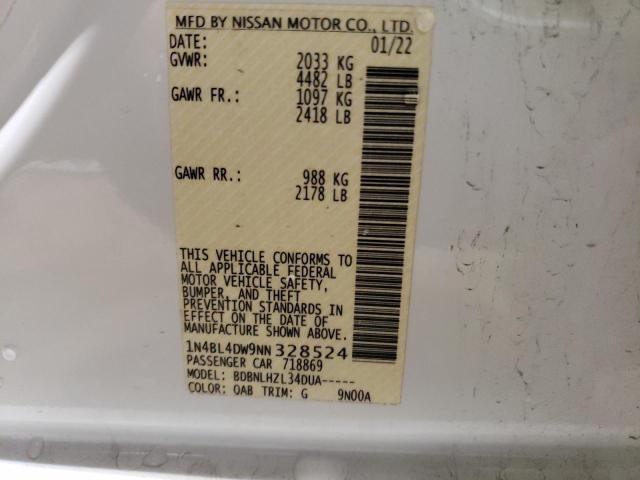 2022 NISSAN ALTIMA SV - 1N4BL4DW9NN328524