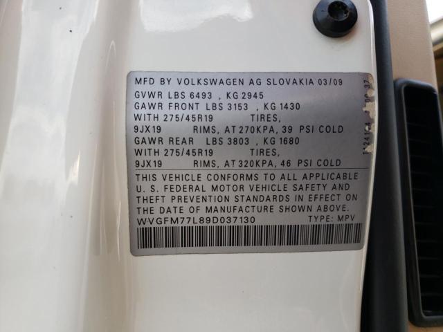 2009 Volkswagen Touareg 2 V6 Tdi VIN: WVGFM77L89D037130 Lot: 71147483