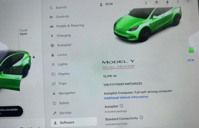 5YJYGDEF4MF246222 Tesla Model Y