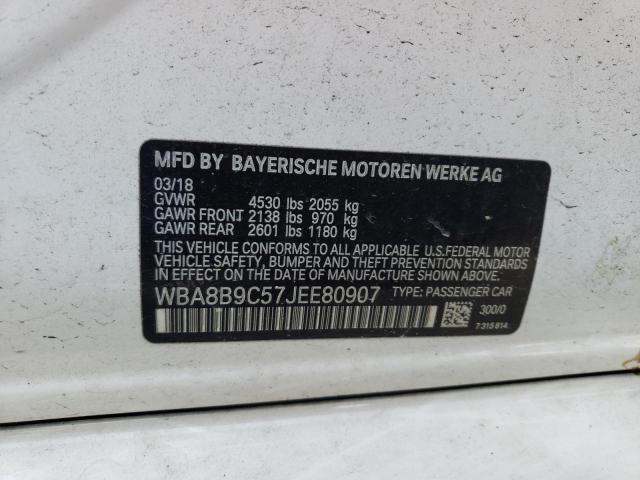 WBA8B9C57JEE80907 BMW 330 I