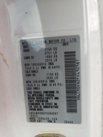 3N6CM0KN2FK690987 Nissan NV200 2.5S