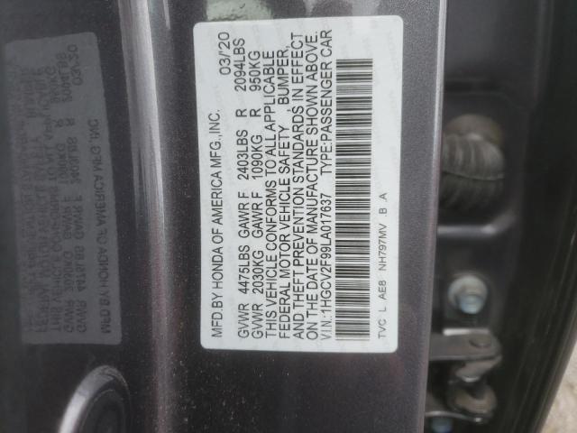 2020 HONDA ACCORD TOU - 1HGCV2F99LA017637