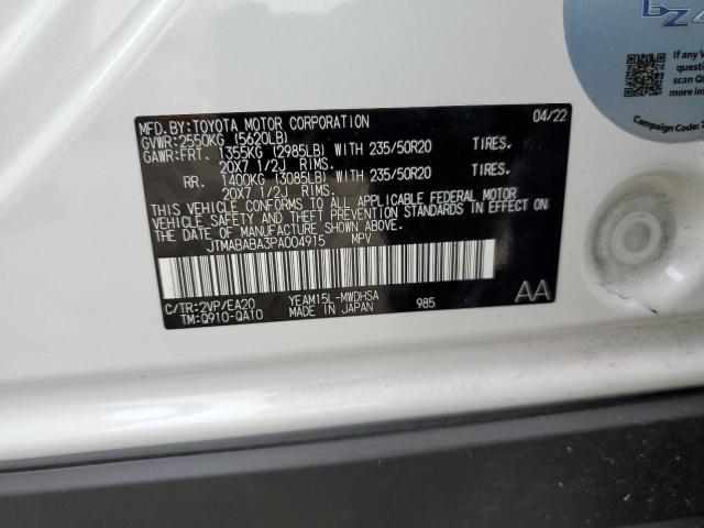 2023 TOYOTA BZ4X XLE JTMABABA3PA004915