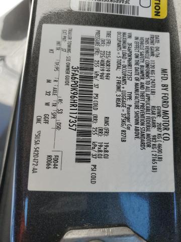 3FA6P0K96HR117357 Ford Fusion Titanium