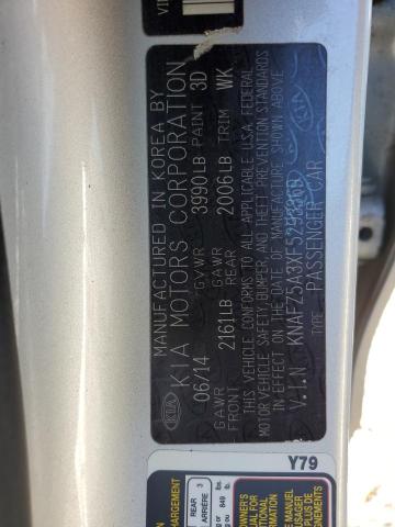 KNAFZ5A3XF5293369 KIA FORTE SX