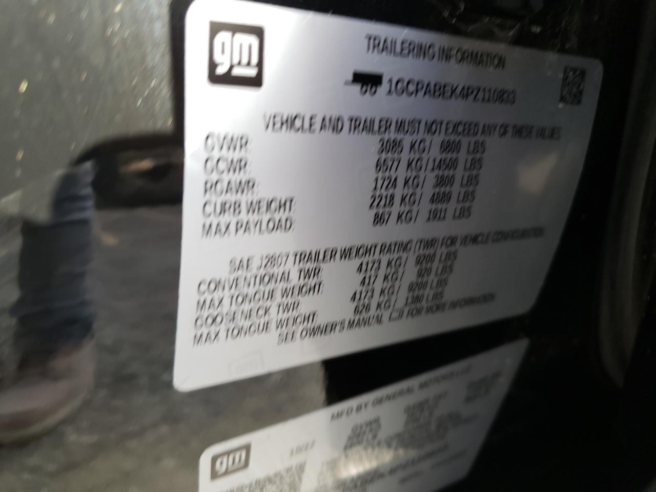 1GCPABEK4PZ110833 CHEVROLET ALL Models 2023