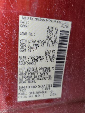 1N6BA1F4XGN507701 Nissan Titan Xd Sl