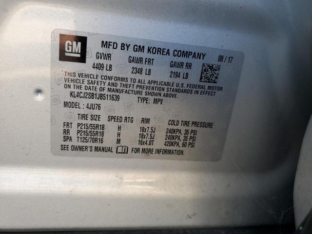 KL4CJ2SB1JB511639 Buick Encore Sport Touring