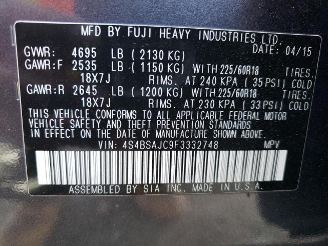 4S4BSAJC9F3332748 Subaru Outback 2.5i Limited